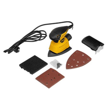 Машина плоскошлифовальная вибрационная DENZEL VDS-2, 2 в 1, 130 Вт, 14000 об/мин