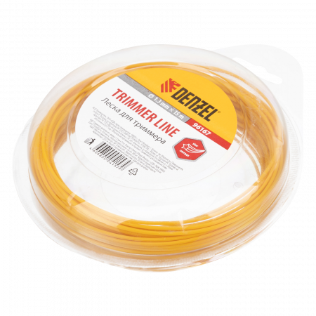 Леска для триммера DENZEL 96167, 1.3 мм x 15 м, звезда