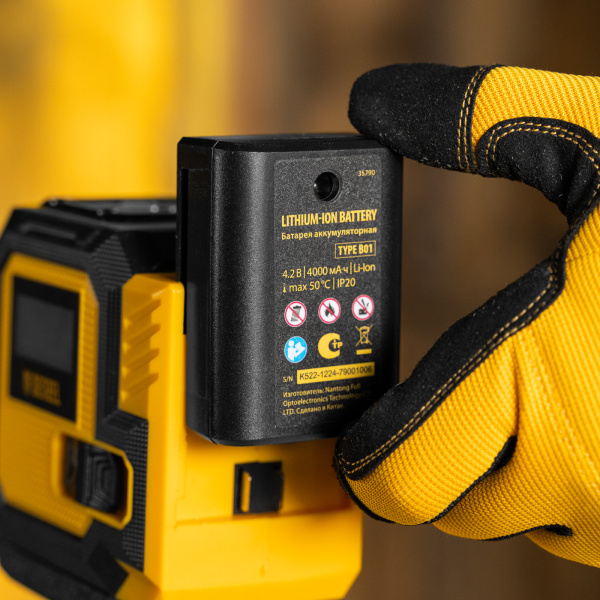 Батарея аккумуляторная для лазерного уровня DENZEL Type B01, 4,2 В, 4000 мАч