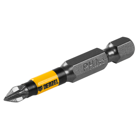 Бита DENZEL PH1х50, сталь S2, цилиндр., 10 шт. Е 6,3