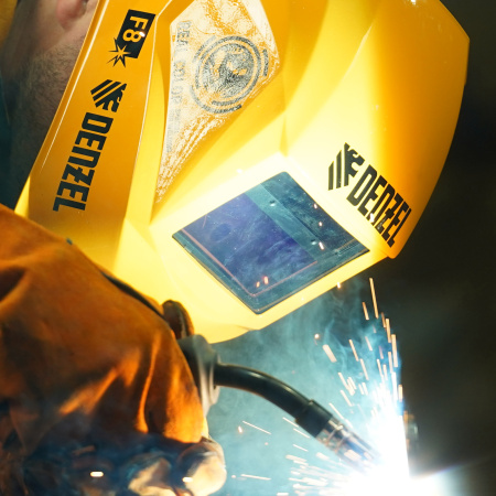 Щиток защитный лицевой DENZEL (маска сварщика) F8, см. окно 100х50, Real Color, DIN4/5-8/9-13