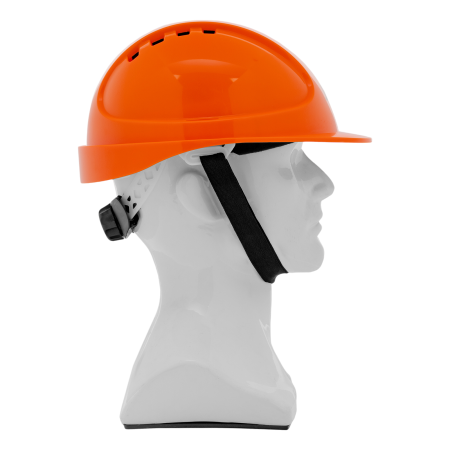 Каска защитная ударопрочная DENZEL ABS/PC, плавная регулировка, модель «Форвард» (К-05), оранж.