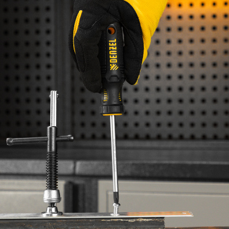 Отвертка DENZEL PH2х100 мм, S2, 3к рукоятка