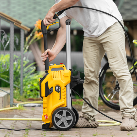 Моечная машина высокого давления DENZEL K 50 Power, 2100 Вт, 150 бар, 600 л/ч, асинхронный двигатель