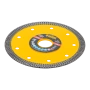 Диск алмазный отрезной DENZEL 125 х 22,2мм, сплошной, супертонкий, горячий пресс, сухой/мокрый рез