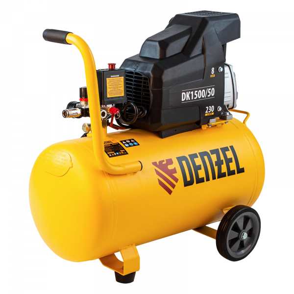Компрессор воздушный DENZEL X-PRO DK1500/50, 1.5 кВт, 230 л/мин, 50 л