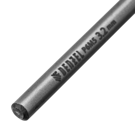 Сверло спиральное по металлу DENZEL 3,2 x 65 мм, Р6М5, Golden Tip, многогранная заточка, 2шт.