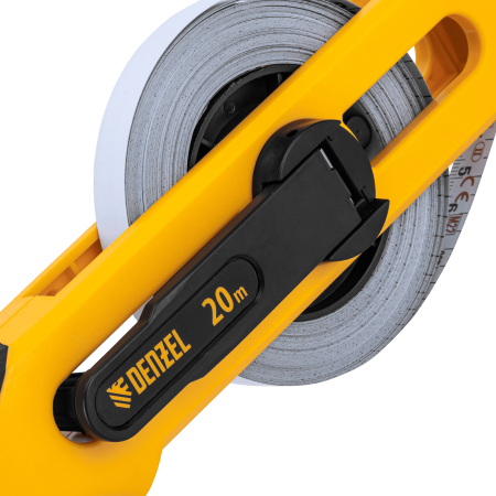 Рулетка геодезическая DENZEL 20 м х 13 мм, открытый корпус, металлическая лента