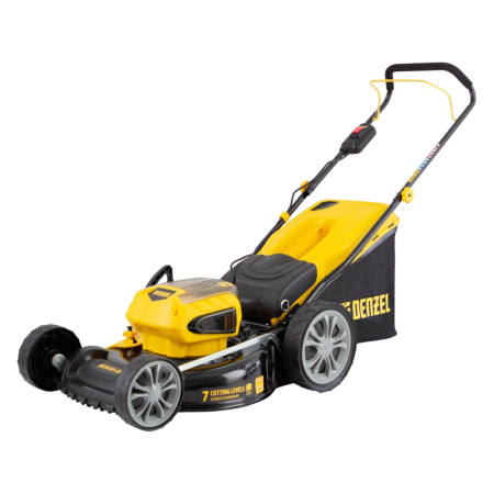 Газонокосилка аккумуляторная бесщеточная RLM450-36, Li-ion, 36 В, 4 Ач, 450 мм, травосборник 40 л Denzel