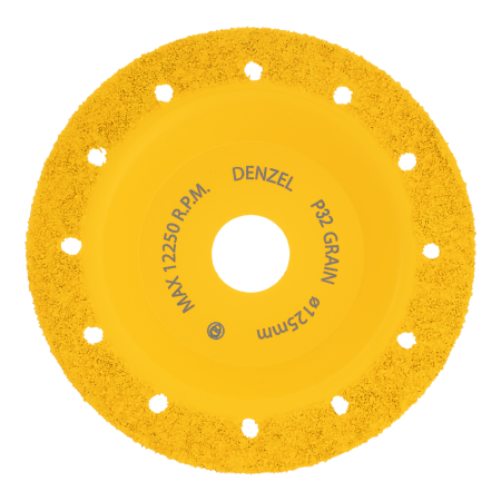 Чашка твердосплавная зачистная DENZEL, 125 мм, Плоская, мелкое зерно #32