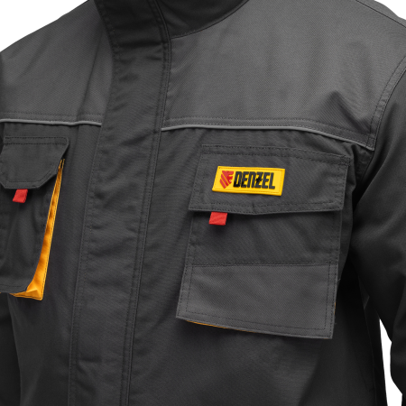 Куртка профессиональная рабочая DENZEL 65% полиэстер 35% хлопок, XXXL