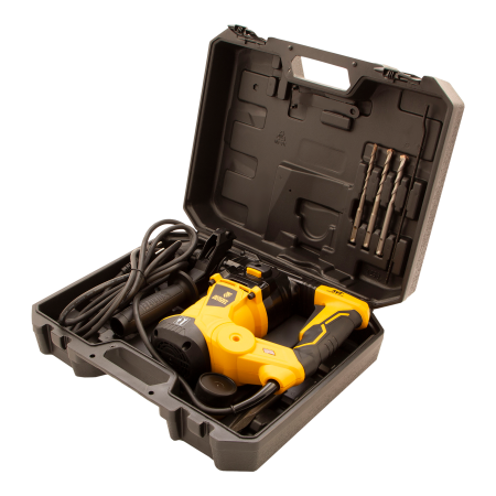 Перфоратор электрический DENZEL RHV-1250-30, SDS-plus, 1250 Вт, 5 Дж, 3 плюс 1 режим
