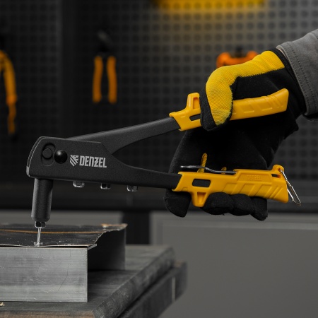 Заклепочник ручной DENZEL 255 мм, заклепки 2,4-3,2-4,0-4,8 мм