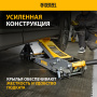 Домкрат гидравлический подкатной DENZEL 3,8 т, 110-580 мм, быстрый подъем, низкий подхват, проф.