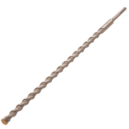 Бур по бетону DENZEL 705045, 18 x 460 мм, двойная спираль, три пылеотводящие кромки Бур по бетону DENZEL 705045, 18 x 460 мм, двойная спираль, три пылеотводящие кромки