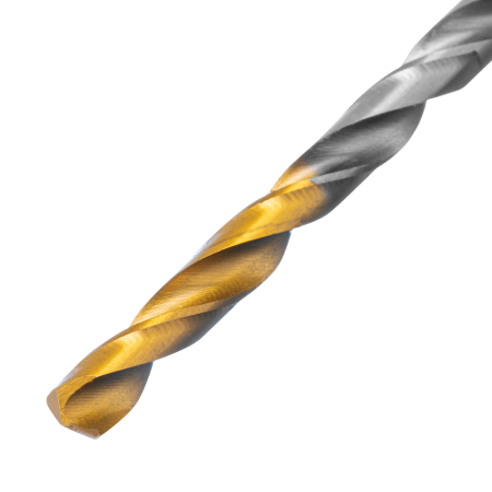 Сверло спиральное по металлу DENZEL 4,5 x 80 мм, Р6М5, Golden Tip