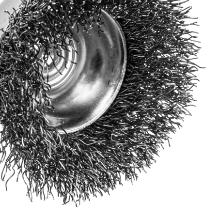 Набор щеток для дрели DENZEL, 1 Плоская 50мм, 2 Чашки 25-50мм, шпилька, нерж. вит. проволока