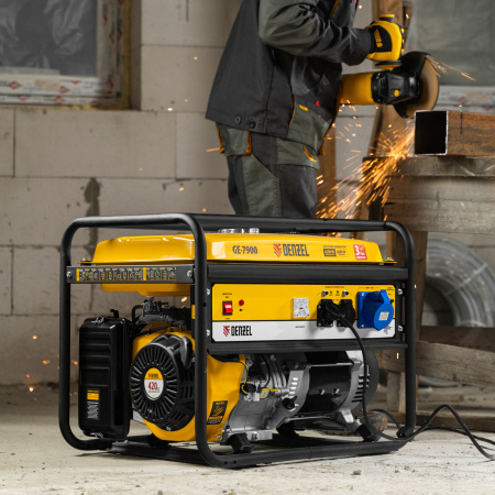 Генератор бензиновый DENZEL GE 7900, 6.5 кВт, 220 В/50 Гц, 25 л, ручной старт