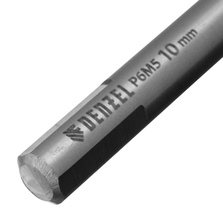 Сверло спиральное по металлу DENZEL 10 х 184 мм, Р6М5, Golden Tip, удлиненное