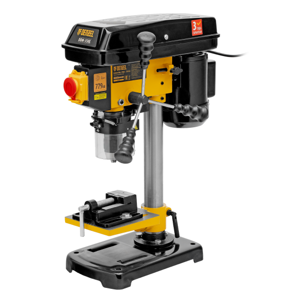 Станок сверлильный DENZEL DDM-350L, 350 Вт, 13 мм, 5 ск., лазер, настольный