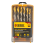 Набор сверл по металлу DENZEL, 1-13 мм, Р6М5-TiN, Golden Tip, 25 шт