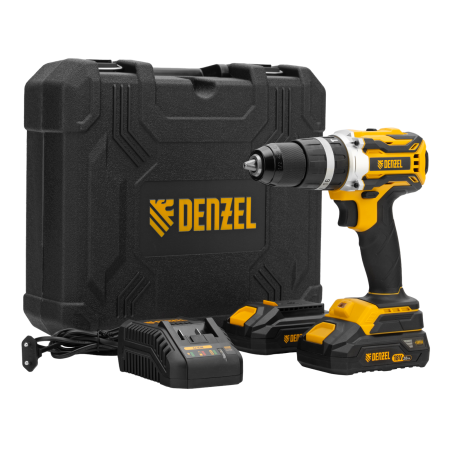 Дрель-шуруповерт аккумуляторная ударная бесщет DENZEL CIDB-18-02, Li-Ion, 18 В