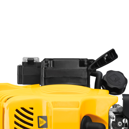 Триммер бензиновый DENZEL DT-43E, 43 см3, неразъемная штанга, электростартер, состоит из 2 частей