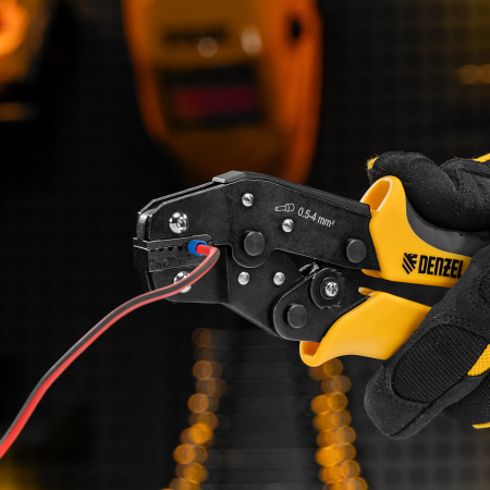 Клещи для обжима наконечников штыревых DENZEL НШВ, НШВИ, НШВИ-2, 0,5-4 мм2