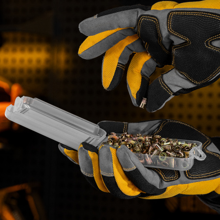 Заклепки резьбовые DENZEL стальные, оцинкованные, М4, пластиковый кейс, 140 шт.