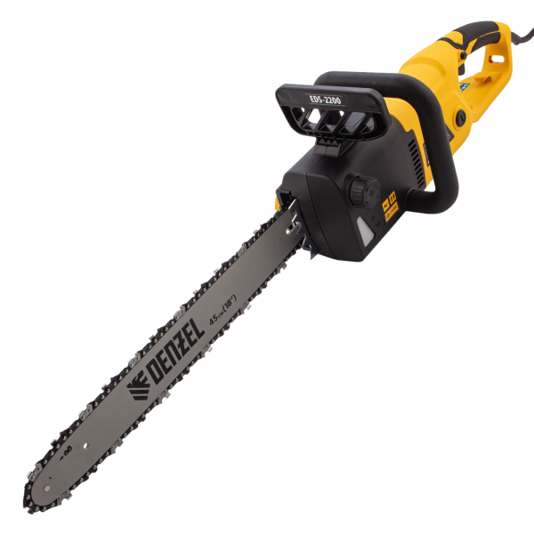 Пила цепная электрическая DENZEL EDS-2200, 2.2 кВт, шина 45 см, шаг 3/8, 62 звена