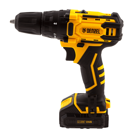Дрель-шуруповерт аккумуляторная DENZEL CDL-12-01CB, Li-Ion, 12 В, 1 АКБ