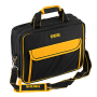 Сумка для инструмента DENZEL 400х170х300 мм, 3 отделения, 28 карманов, наплечный ремень