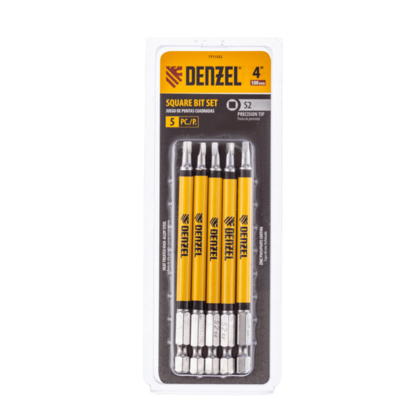 Набор бит DENZEL S2x100 мм, 5 шт.