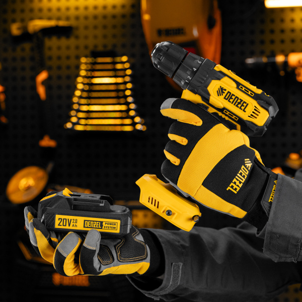 Дрель-шуруповерт аккумуляторная DENZEL CDQ-20, Li-Ion, 20 В