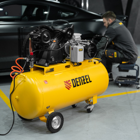 Компрессор воздушный DENZEL рем. привод BCV 5500-T/200, 5,5 кВт, 200 литров, 850 л/мин