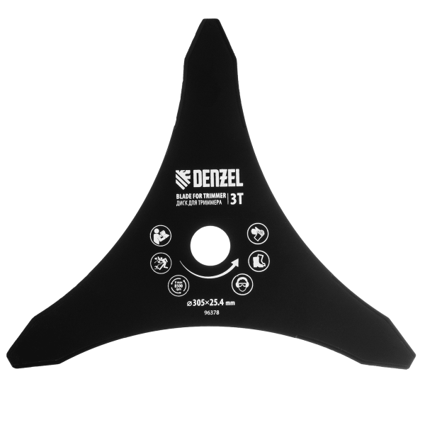 Диск для триммера DENZEL 305 х 25,4   3 лезвия