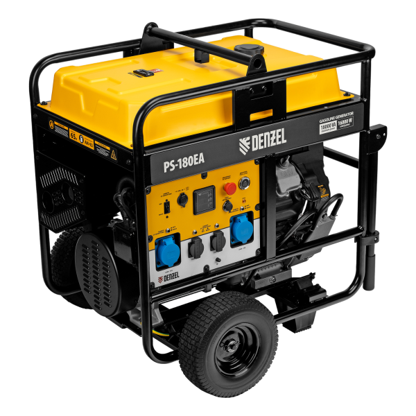 Генератор бензиновый DENZEL PS-180EA, 18 кВт,230 В, 65л, разъем ATS,эл.старт