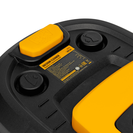 Пылесос строительный DENZEL RVC30, 1400 Вт, бак 30 л, шланг 3 м, розетка с автосинхр.