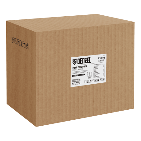 Генератор дизельный DENZEL DES-85E, 8,5 кВт, 230 В, 16 л, электростартер