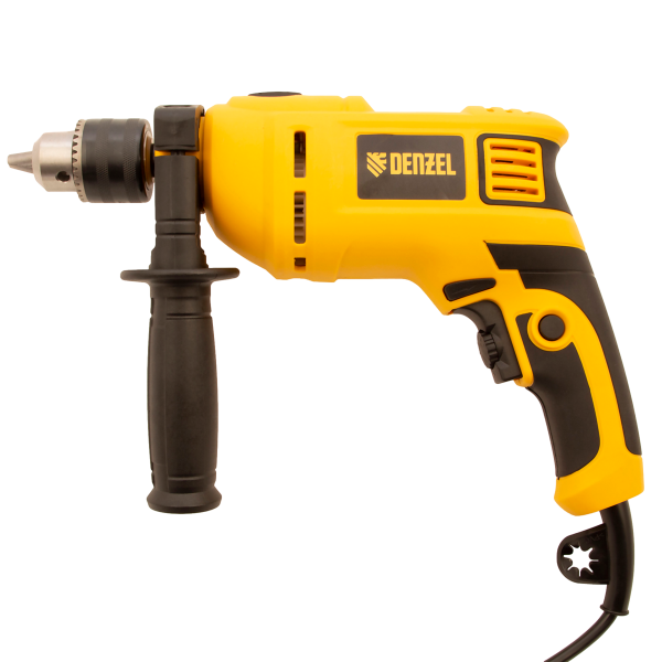 Ударная дрель DENZEL ID-650, 650 Вт, 0-3000 об/мин, 48000 уд/мин