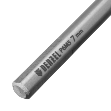 Сверло спиральное по металлу DENZEL 7,0 x 109 мм, Р6М5, Golden Tip