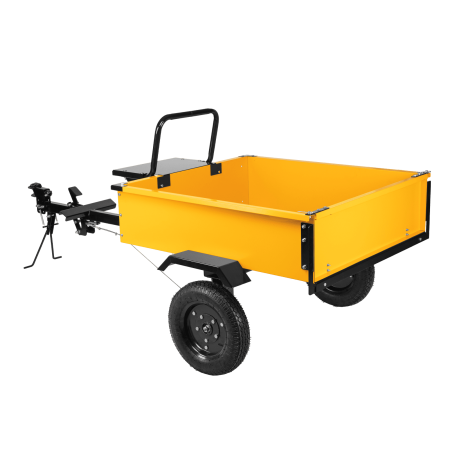 Прицеп для мотоблока DENZEL TT-500, оцинк., груз. 500 кг, рег. сцепка, колеса 4.00-10, в упаковке