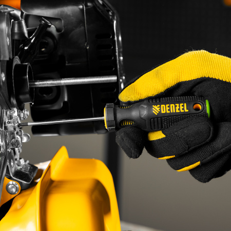 Отвертка DENZEL PZ0x75 мм, CrV, трехкомпонентная рукоятка