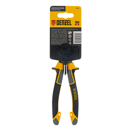 Плоскогубцы комбинированные DENZEL 180 мм, трехкомпонентные рукоятки Плоскогубцы комбинированные DENZEL 180 мм, трехкомпонентные рукоятки