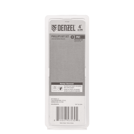 Набор бит DENZEL PH1x100 мм, 5 шт.