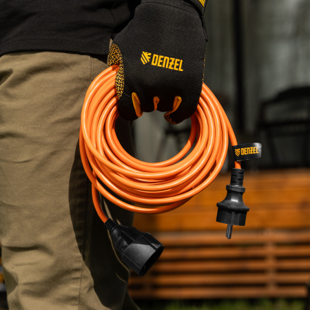 Удлинитель-шнур силовой Garden Series DENZEL, ПВС, 10м, 1 розетка 3 x 1,5 мм