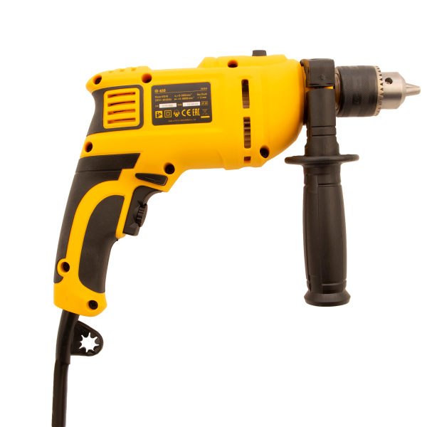 Ударная дрель DENZEL ID-650, 650 Вт, 0-3000 об/мин, 48000 уд/мин