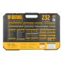 Набор инструментов DENZEL 1/2", 3/8", 1/4", CrV, S2, пластиковый кейс, 232 предмета
