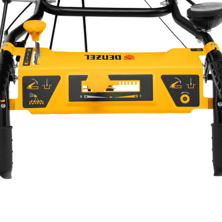 Гибридная снегоуборочная машина DENZEL с функц. подметания SWB-800, 212 сс, руч. старт, 2 насадки