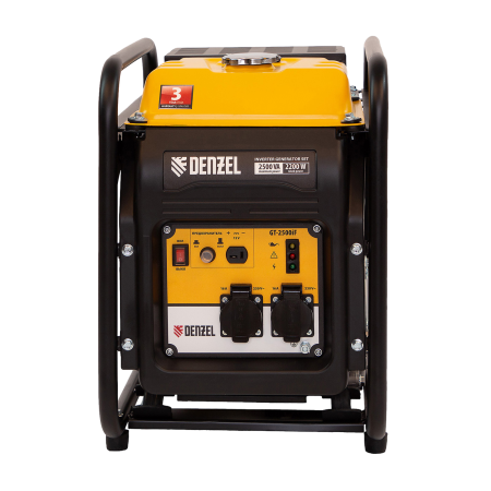 Инверторный генератор DENZEL GT-2500iF, 2.5 кВт, 230 В, бак 5 л, ручной старт